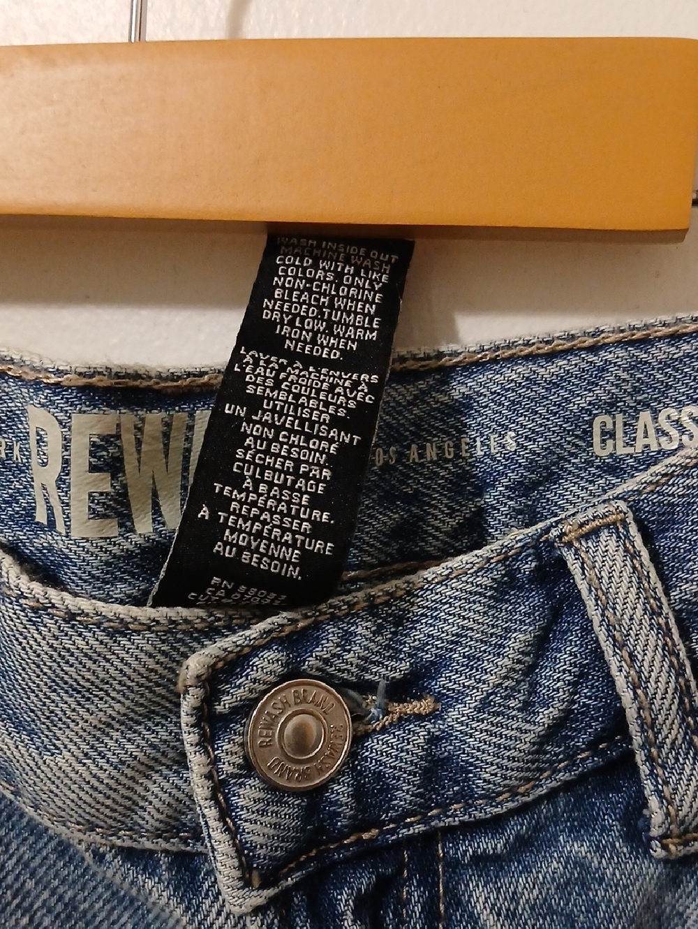 Rewash Low Rise Denim Shorts - Picture 4 of 4